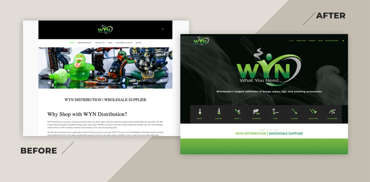 Before and After Website Design - accent45 web design